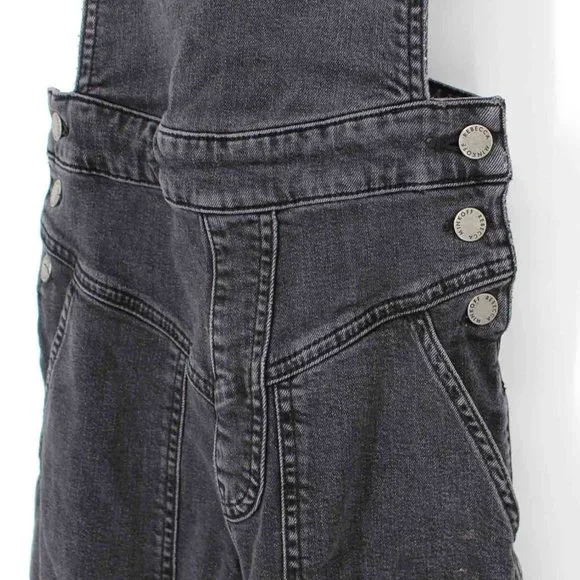 Rebecca Minkoff Black Denim Overalls Jeans Bib Skinny Leg Adjustable Straps XXS - Picture 4 of 8